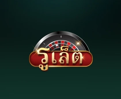 Stylized 'Roulette' logo with a roulette wheel in the background, featuring gold and red colors against a dark green backdrop.